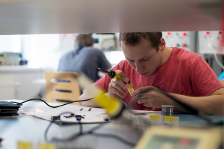 Laboratory of students' creative activity, workshop and production of printed circuit boards